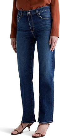 AG - Adriano Goldschmied Brinley Mid-Rise Straight in Poetic Womens Jeans Poetic : 24 29, Cotton/Denim/Elastane