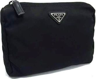 Prada Black Tessuto Nylon Pouch (Pre-Owned)
