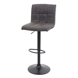 Hhg Nunca Usado] Taburete De Bar Hhg 345, Taburete De Bar Taburete De Mostrador, Imitaci&oacute;n De Ante Certificado Mvg, Vintage Gris Oscuro