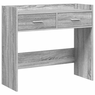 vidaXL Mesa Consola Sonoma Gris 90 X 35 X 80 Cm Madera De Ingenier&iacute;a Vidaxl