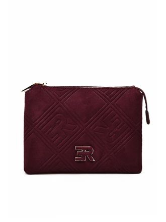 Ermanno Scervino Valentina Suede Effect Shoulder Bag with Compartmented Interior