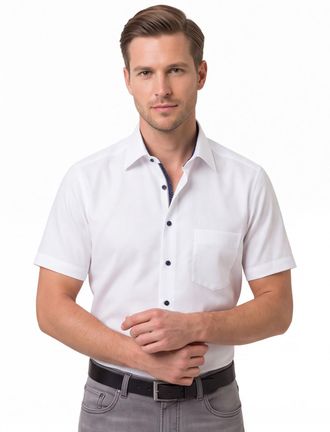 Eterna Comfort Fit wit strijkvrij overhemd