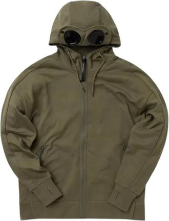 C.P. Company Diagonal Raised Sweatshirt - Heren - Vesten met rits - Groen - M - Katoen - Hoodies & sweatvesten