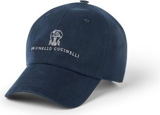 Brunello Cucinelli Baseball cap with logo in Navy Blue at Nordstrom, Size Xx-Large