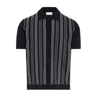 Paolo Pecora Cardigans, male, Black, Size: XL Camicia in Maglia Loose Fit