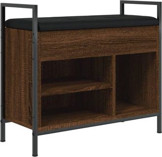 vidaXL Vidaxl - Banco zapatero madera de ingeniería marrón roble 65,5x32x57,5cm