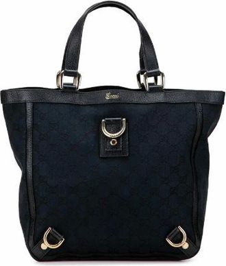 Gucci Pre-owned Tote Bags, female, Black, Size: ONE SIZE Pre-owned Canvas totes