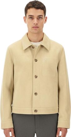 Ami Beige Shirt Collar Jacket