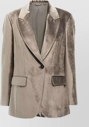 Brunello Cucinelli single-breasted chenille blazer