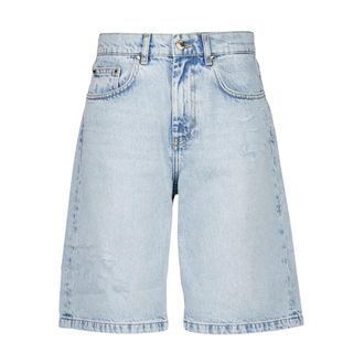 Casablanca Denim Shorts, female, Blue, W26, Graffiti Skater Denim Bermuda Shorts