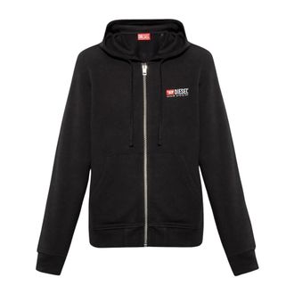 Diesel Hoodies & sweatvesten, Heren, Zwart, M, Katoen, S-Ginn-Hood-Zip-Div hoodie