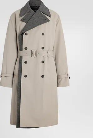 Dolce & Gabbana Double-breasted Padded Trench Coat - Man Coats And Jackets Beige 48
