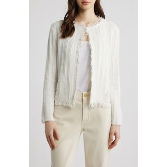 Kobi Halperin Marlee Fringe Cardigan in Ivory at Nordstrom, Size X-Small