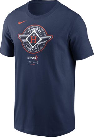 Nike Houston Astros City Connect Logo Nike Mens MLB T-Shirt in Blue | N19944BHUS-SCA