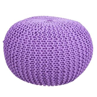 Wanderlust Deco Wanderlust Deco - Puff De Algod&oacute;n Trenzado Violeta 45x45x30