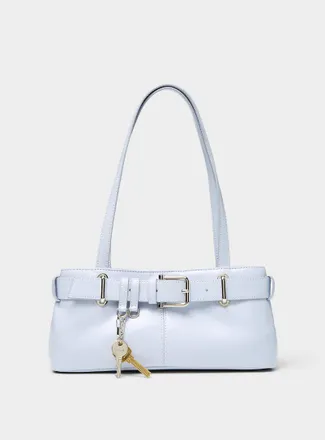 Osoi Womens Brocle misty blue leather shoulder bag