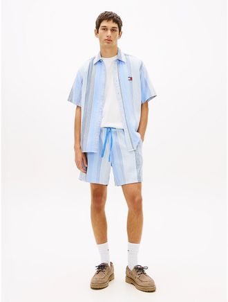 Tommy Hilfiger Mens Tommy Jeans Striped Dobby Short - Blue - XXL