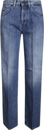 Dondup Straight Jeans - Dames - Regular Fit Jeans - Blauw - W30 - Jeans