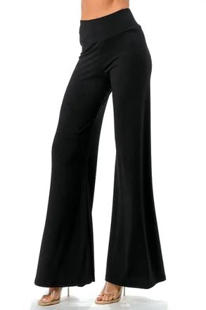 Ariella Palazzo Wide Leg Pants In Black