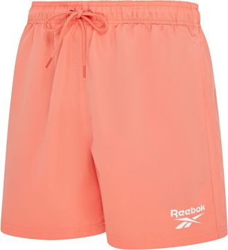 Reebok Badeshorts REEBOK Yale, Herren, Gr. XL, N-Gr, orange (sunset coral), Microfaser, Polyester, clean, unifarben, Badehosen Badeshorts, mit Kordelzug und 