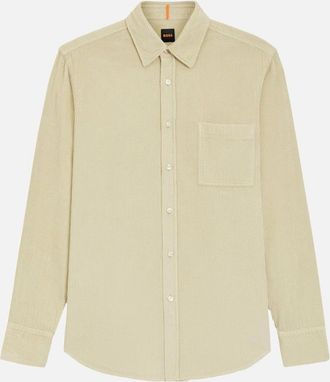 HUGO BOSS Mens BOSS Orange Relegant_5_M Shirt 271 L Beige - Tan - Size: 40/Regular