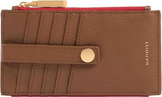 Hammitt Hammitt 210 West Mahogany Pebble Brushed Gold Red Zip