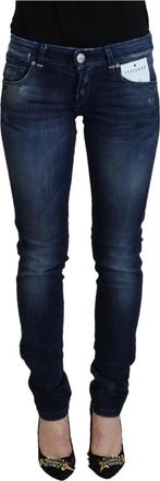 Acht Low Waist Slim Fit Denim Jeans - Dames - Slim Fit Jeans - Blauw - W26 - Denim - Jeans