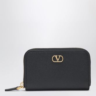 Valentino Garavani Vlogo Signature Zip Wallet Black