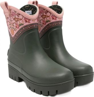 Barbour x Farm Rio Thais rain boots - women - Rubber/Polyester/Rubber - 5 - Green