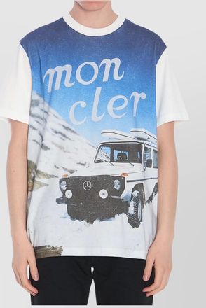 Moncler graphic logo printed cotton t-shirt