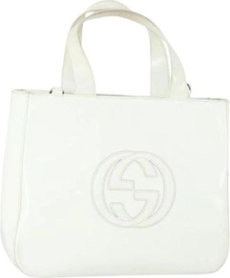 Gucci Pre-owned Vintage Handtas - Dames - Vintage Handtas - Wit - ONE Size - Leer - Vintage