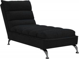 vidaXL Sofá diván con cojines tela negro Vidaxl