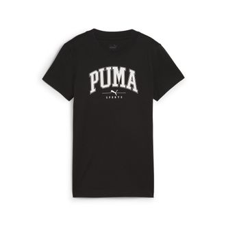 Puma SQUAD GRAPHIC TEE sportlicher Stil, mit Print-Applikation im College-Stil, Kurzarm