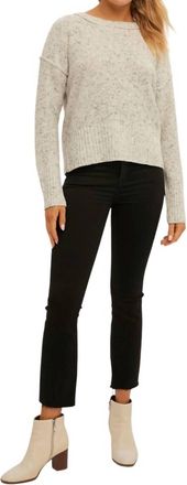 Hem & Thread Bow Tie Back Pullover Sweater In Light Grey