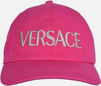 Versace Mens Large Logo Baseball Cap, Pink/silver - Size: MEDIUM