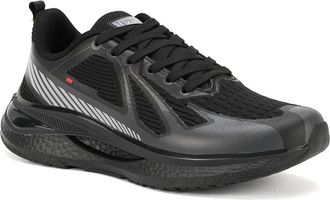 Unze Men ISONDO Trendy Style Fabric Trainers UK Size 6-11 Black