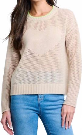 Lisa Todd Open For Love Cashmere Sweater In Latte