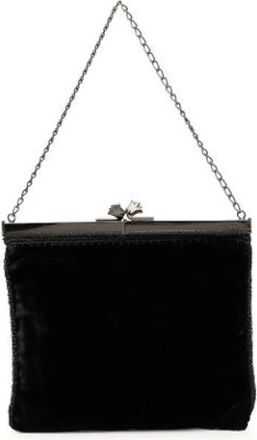 Prada Pre-owned Velvet Handbag - Dames - Vintage Handtas - Zwart - ONE Size - Vintage