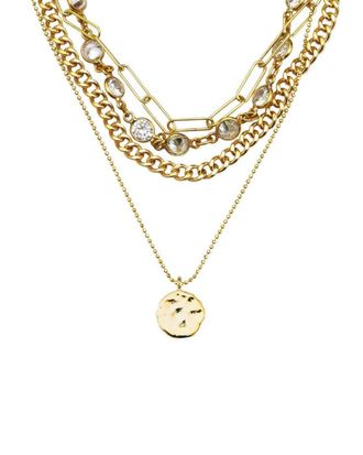 Adornia Adornia 14K Plated Layered Necklace