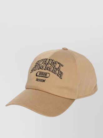 Msgm baseball cap logo embroidery curved brim