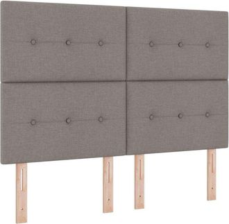 vidaXL Box Spring Bed with Mattress Taupe 140 x 190 cm Fabric vidaXL