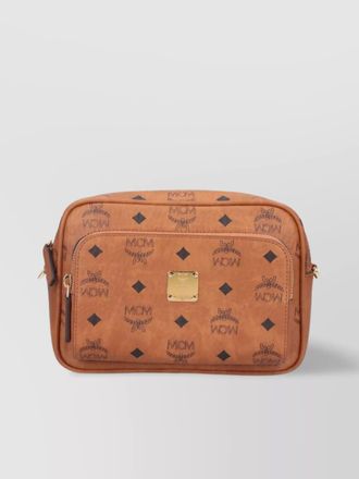 MCM shoulder bag with adjustable strap and front pocket