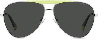 Polaroid PLD 6200/S/X Polarized KU2/M9 Mens Sunglasses Silver Size 61