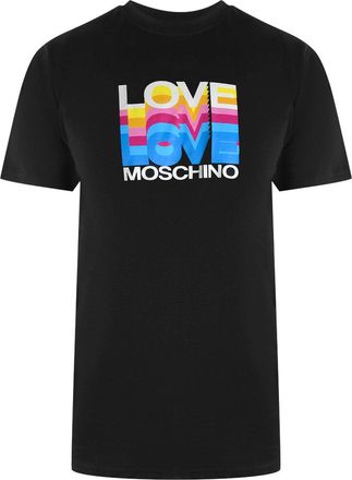 Moschino Love Moschino Multi Logo Zwart T-shirt