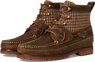 Polo Ralph Lauren Ranger Mid Suede Wool Tweed Boots Mens Boots Tweed Colorblock : 11.5 D - Medium, Suede/Wool