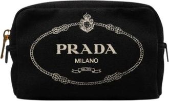 Prada Pre-owned Vintage Handbag Pouch - Dames - Vintage Accessoires - Zwart - ONE Size - Vintage