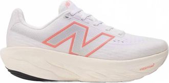 New Balance Womens Fresh Foam X 1080V14 Running Shoes In White Angora Urgent Red