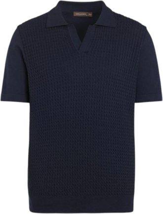 Oscar Jacobson Alf Bomuld Polo Skjorte - Heren - Polos - Blauw - M - Katoen - Tops