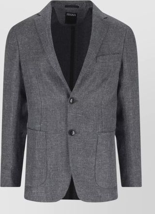 Ermenegildo Zegna single breasted blazer notch lapel pockets