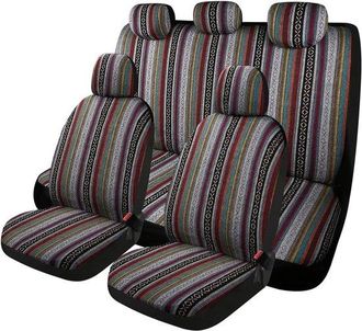 OEM Juego De Fundas Para Asientos De Coche - Tapicer&iacute;a - Protecci&oacute;n Interior - Ajuste Universal - 9 Piezas - Baja Inca